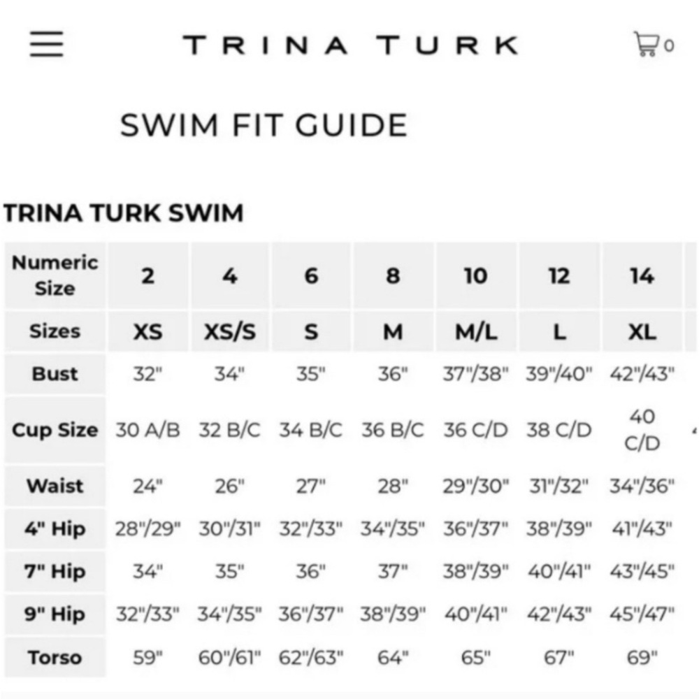 NWOT Trina Turk Rio zip up paddle suit. Large - Picture 10 of 10